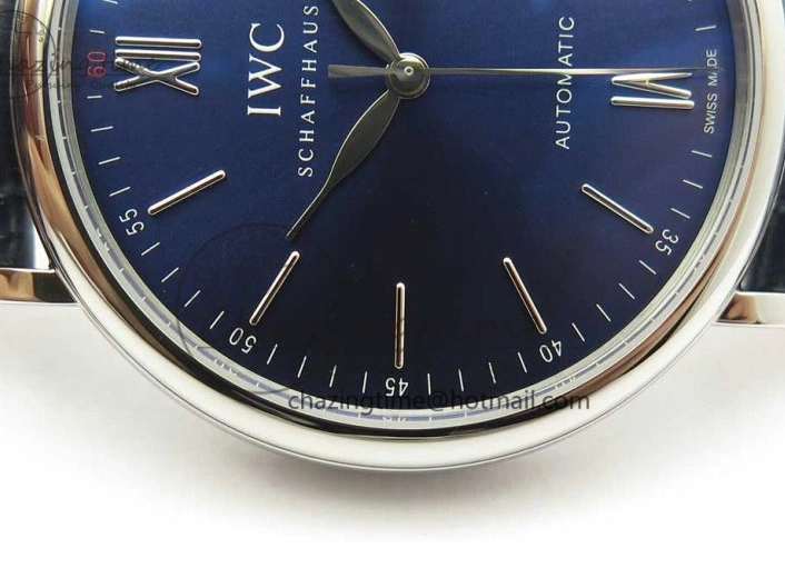 MIROTIME 0518 Portofino Automatic SS FKF 1:1 Best Edition Blue Dial on Blue Leather Strap A Cozy 7133